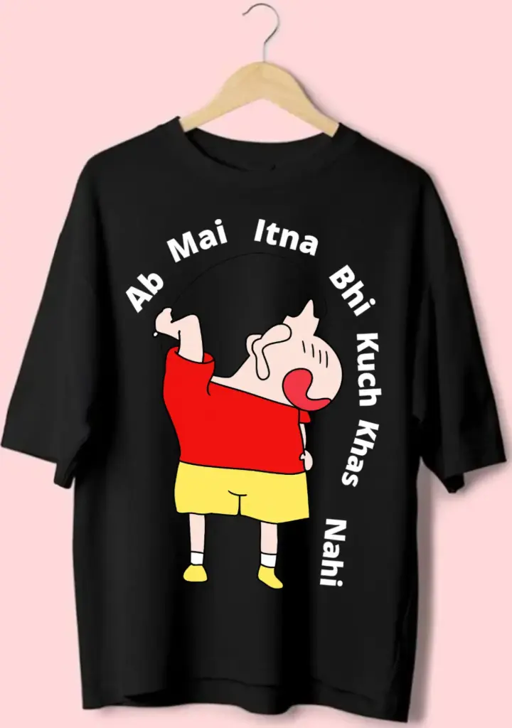 Shinchan - Ab Mai Itna Bhi Kuchh Khaas Nahi Crezy Oversize T-Shirt